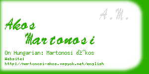 akos martonosi business card